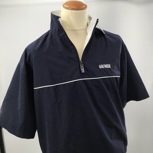 PGA Tour Wind & Water Resistant Short Sleeve Light weight pullover jacket,  NEW